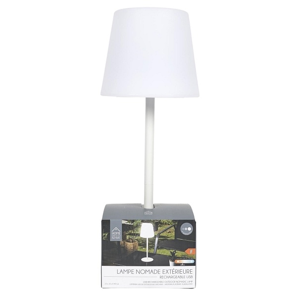 Lampa stołowa USB biała - Intesi