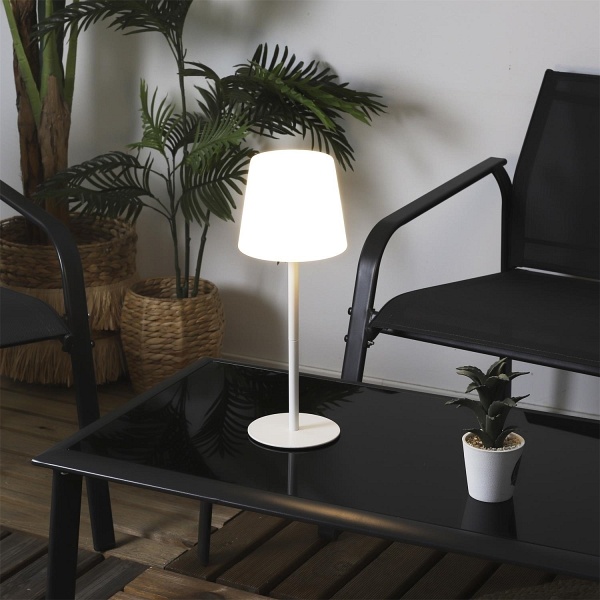 Lampa stołowa USB biała - Intesi