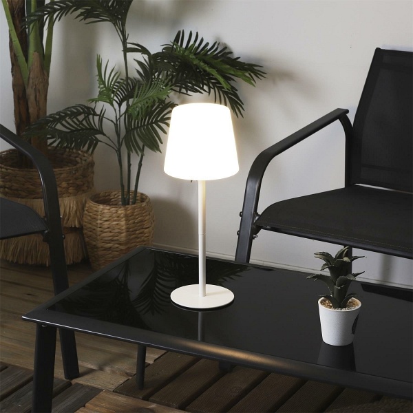 Lampa stołowa USB biała - Intesi