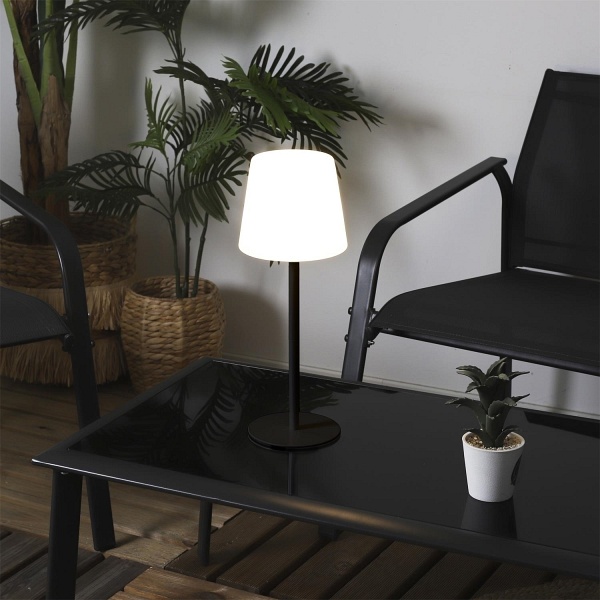 Lampa stołowa USB czarna - Intesi