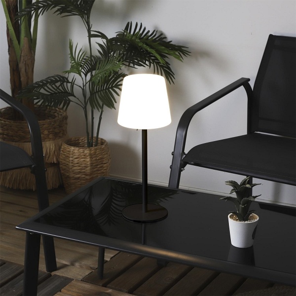 Lampa stołowa USB czarna - Intesi