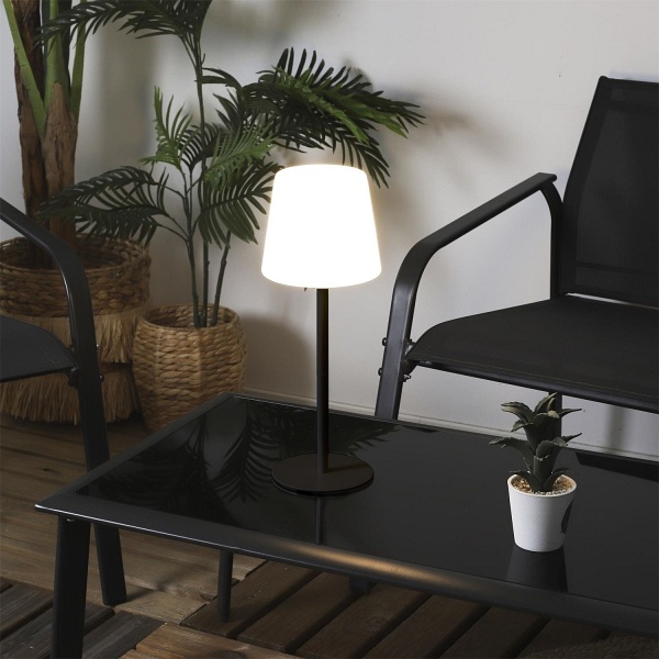 Lampa stołowa USB czarna - Intesi