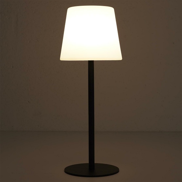 Lampa stołowa USB czarna - Intesi