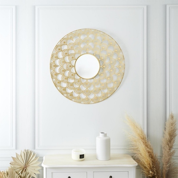Lustro Mandala 70cm złota - Intesi