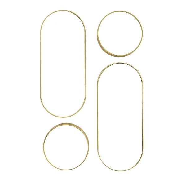 Zestaw 4 luster Deco round złote - Intesi