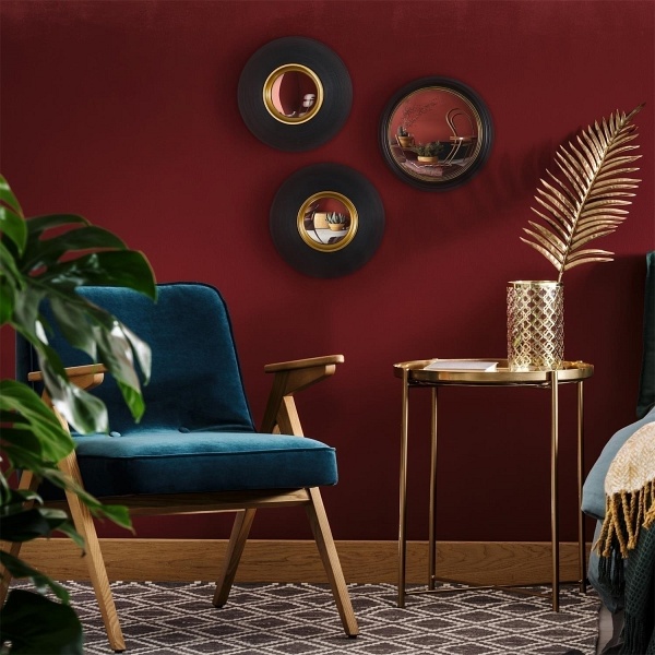 Zestaw 3 luster Oko czarne - Intesi