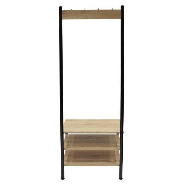 Wieszak Country z 3 półkami naturalny/czarny - Intesi