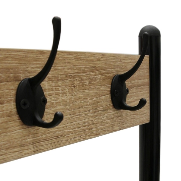Wieszak Country z 3 półkami naturalny/czarny - Intesi