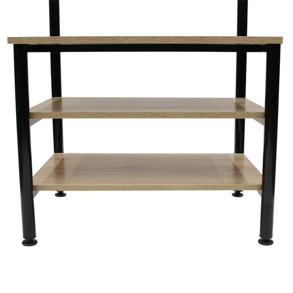 Wieszak Country z 3 półkami naturalny/czarny - Intesi