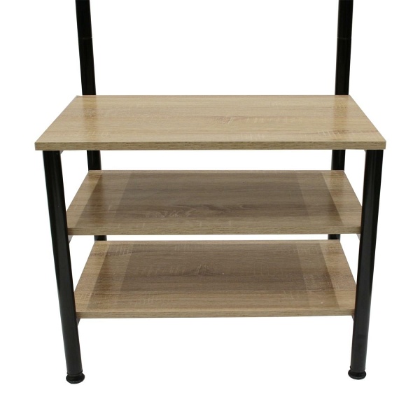 Wieszak Country z 3 półkami naturalny/czarny - Intesi