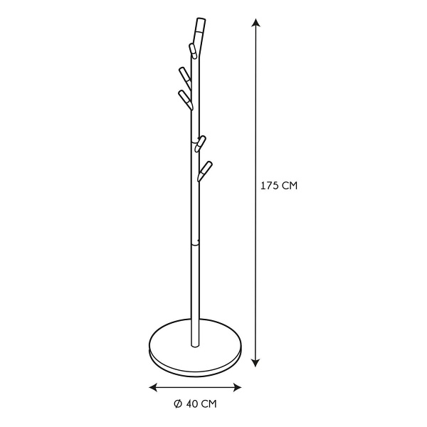 Wieszak Derby czarny/ naturalny - Intesi