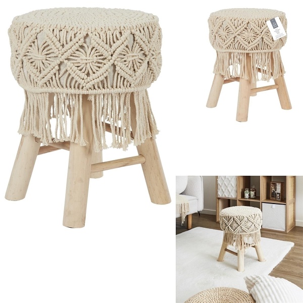 Taboret Boho pleciony - Intesi