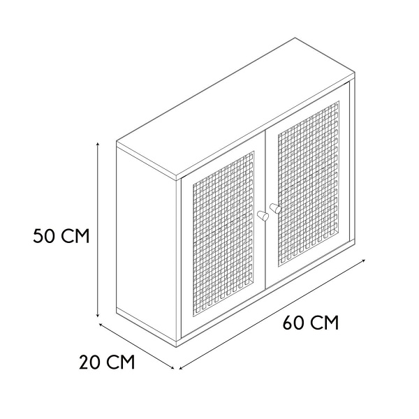 Szafka wisząca Bali naturalna - Intesi
