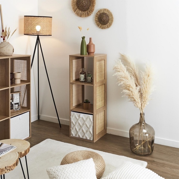 Regał Kali 3 półki naturalny - Intesi