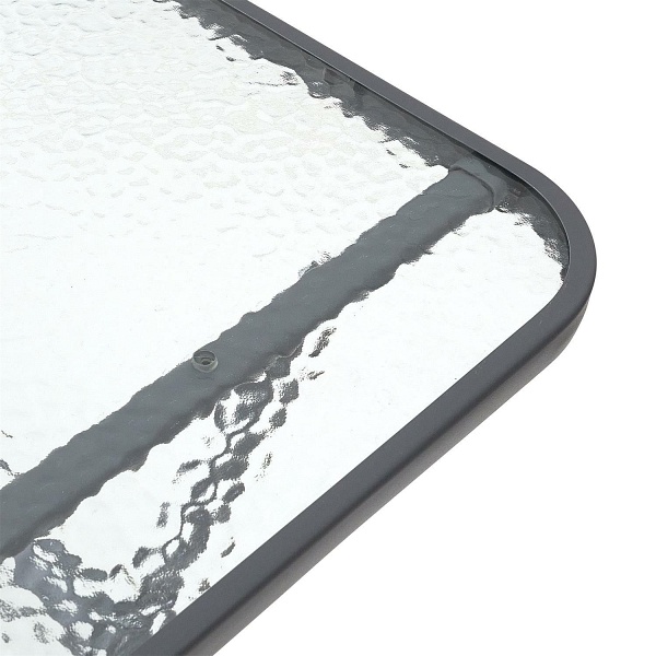 Stół Formentera ze szkła hartowanego szary - Intesi