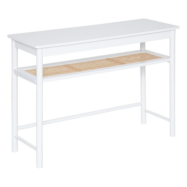 Konsola Cabras białe drewno/wiklina - Nordivo