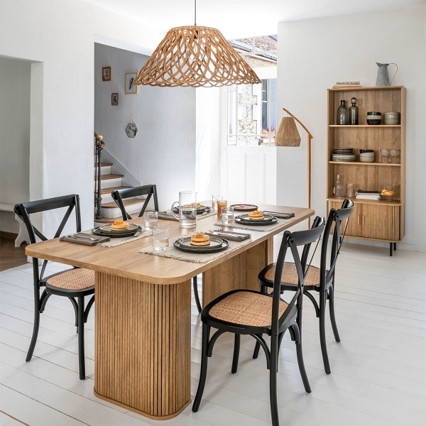 Stół Colva z efektem drewna - Nordivo