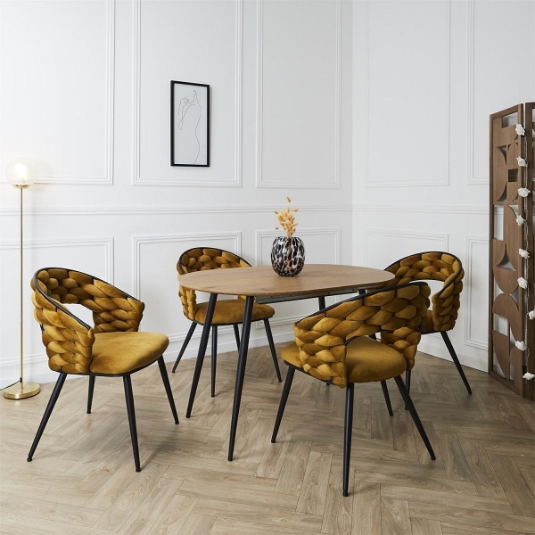 Krzesło Sawyer musztardowe - Intesi