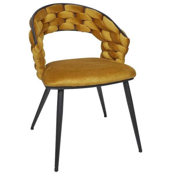 Krzesło Sawyer musztardowe - Intesi