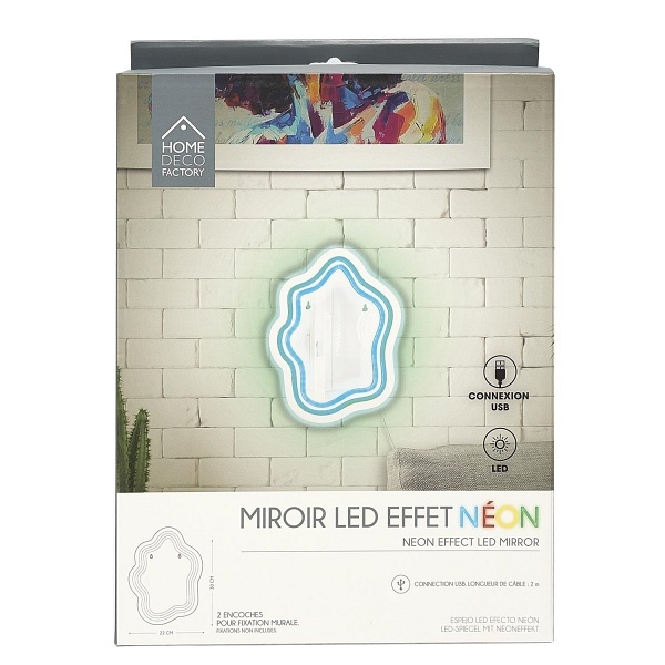 Lustro LED z neonowym oświetleniem - Intesi