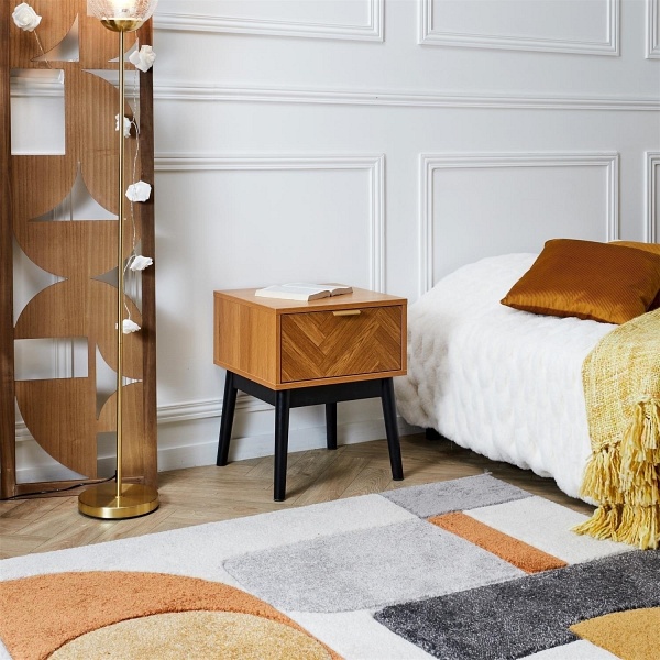 Szafka nocna Felix jodełka naturalna - Intesi