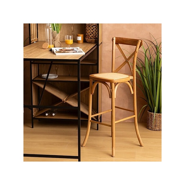 Krzesło barowe Isak dębowe - Nordivo