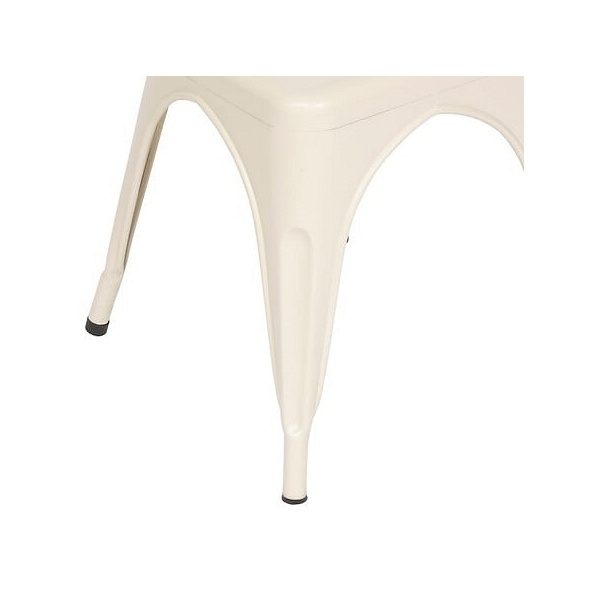 Krzesło Paris Edge metalowe kremowe - Nordivo