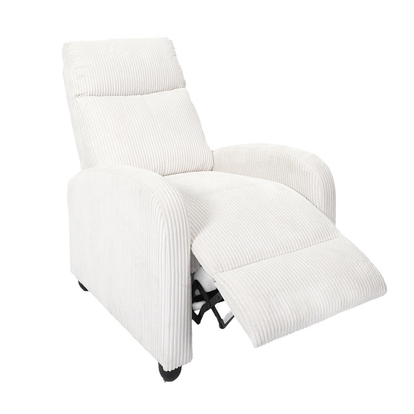 Fotel rozkładany Recliner Dream biały sztruks - Intesi