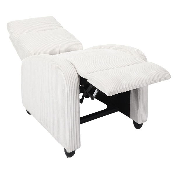 Fotel rozkładany Recliner Dream biały sztruks - Intesi