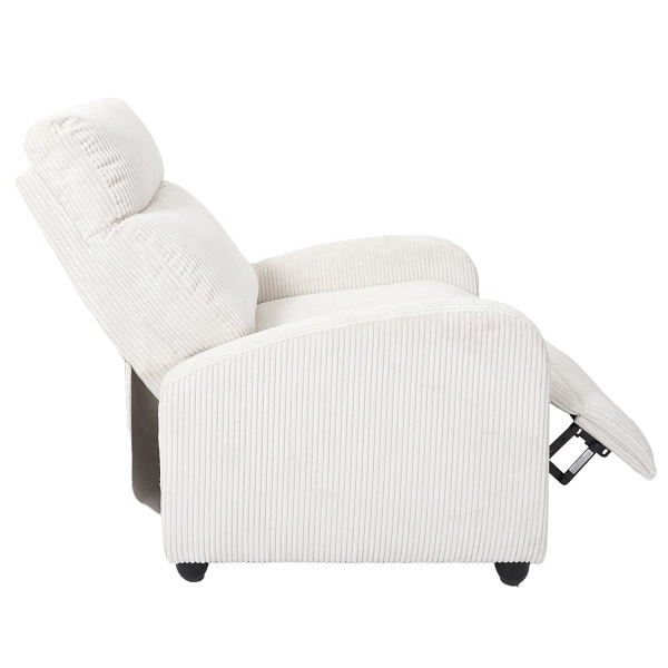 Fotel rozkładany Recliner Dream biały sztruks - Intesi