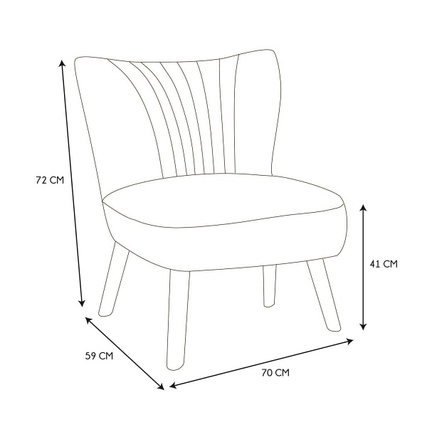 Fotel Erika biały boucle - Intesi