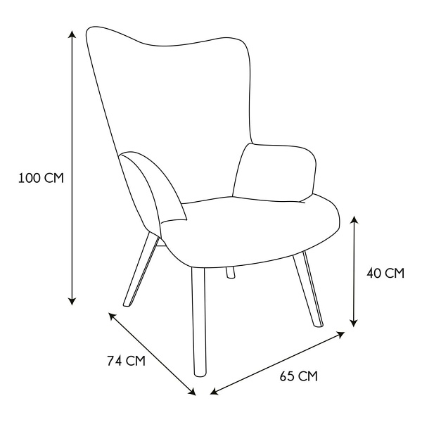 Fotel uszak Helsinki szary patchwork - Intesi