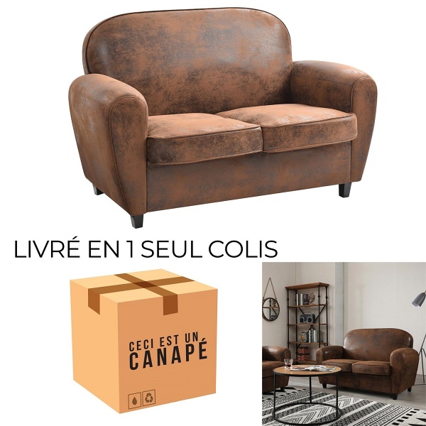 Sofa Klubowa Vintage brown - Intesi