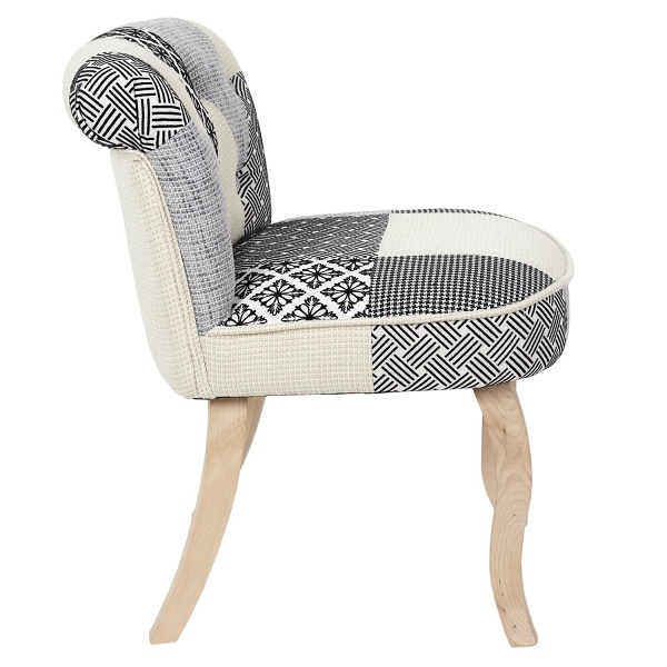 Krzesło Eleonora szara patchwork - Intesi