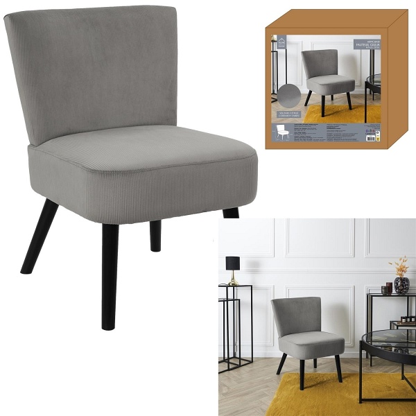 Fotel Giulia szary sztruks - Intesi