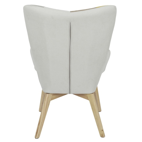 Fotel uszak Helsinki żółty patchwork - Intesi