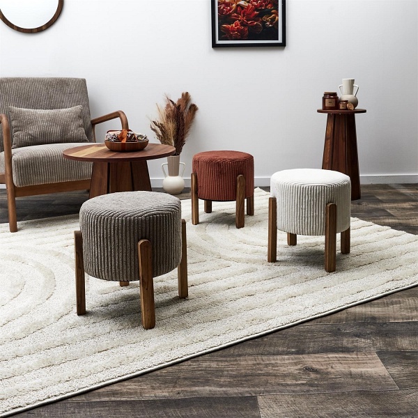 Stołek Scott brązowy sztruksowy - Intesi