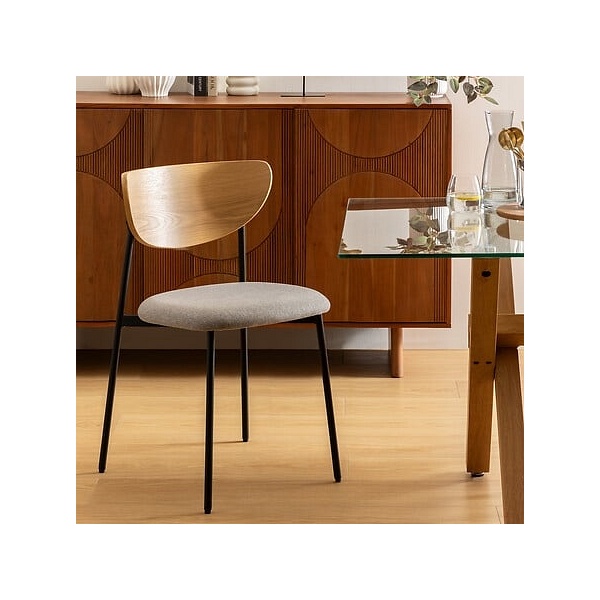 Krzesło Jaisa naturalne/szare - Nordivo