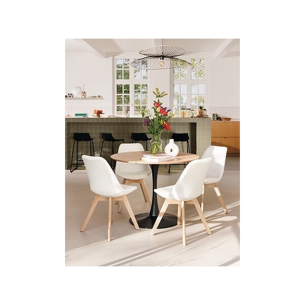 Krzesło Baya boucle białe - Nordivo