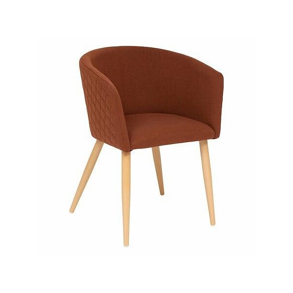 Krzesło Marlo terakotowe/ naturalne nogi - Nordivo