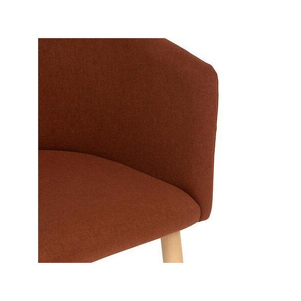 Krzesło Marlo terakotowe/ naturalne nogi - Nordivo