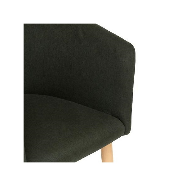 Krzesło Marlo zielone ciemne/ naturalne nogi - Nordivo
