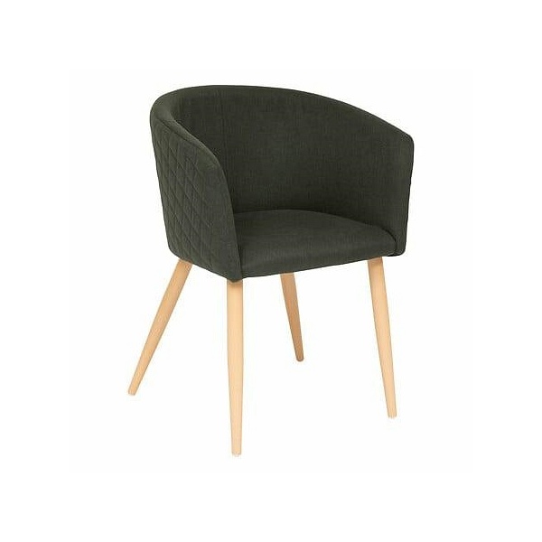 Krzesło Marlo zielone ciemne/ naturalne nogi - Nordivo