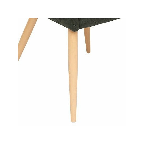 Krzesło Marlo zielone ciemne/ naturalne nogi - Nordivo