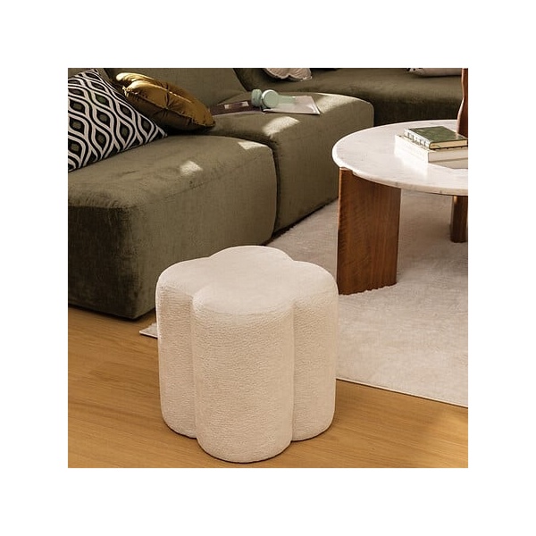 Pufa Lavon biała - Nordivo