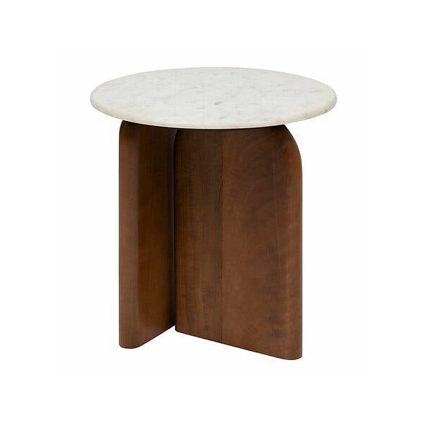 Stolik Nanda mango/marmur biały - Nordivo