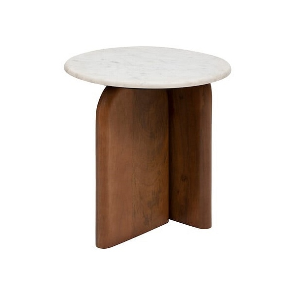 Stolik Nanda mango/marmur biały - Nordivo