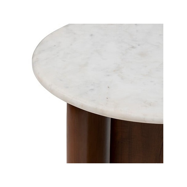 Stolik Nanda mango/marmur biały - Nordivo