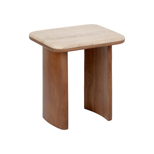 Zestaw 2 stolików Jivan trawertyn - Nordivo