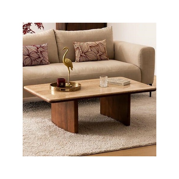 Stolik kawowy Jivan trawertyn - Nordivo